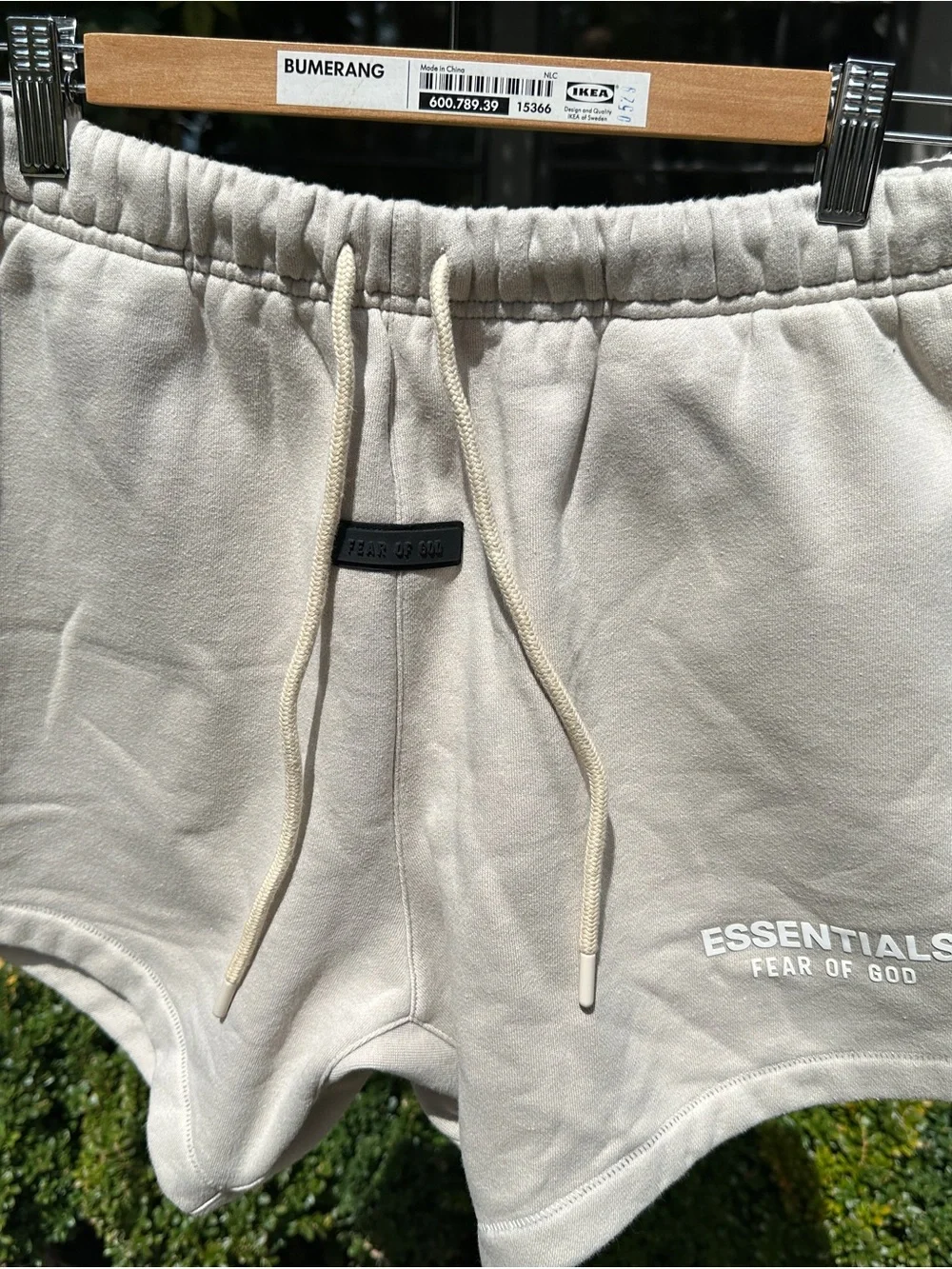 Essentials Men’s Cream Athletic Sweat Shorts